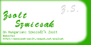 zsolt szmicsak business card